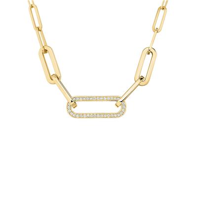 Necklace Maillon yellow gold and diamonds 6100EURO